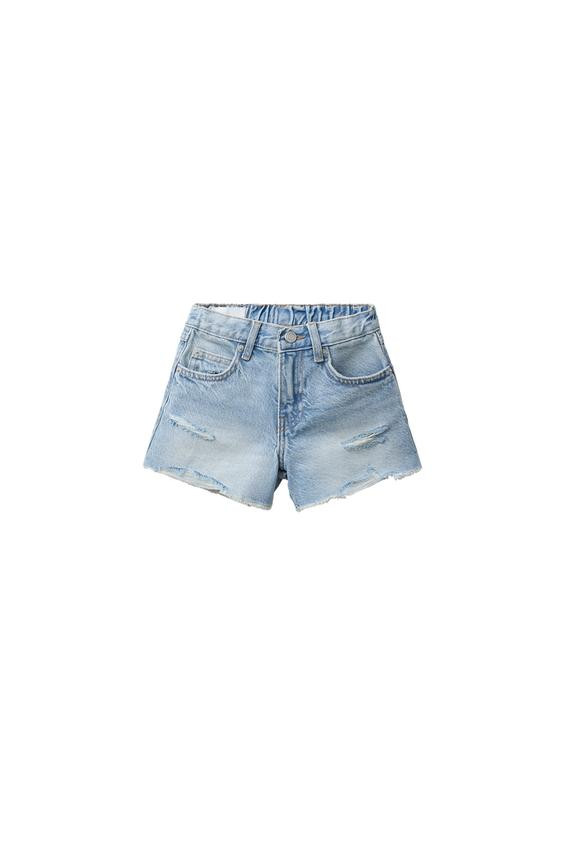 RIPPED DENIM BERMUDA SHORTS | Zara UK