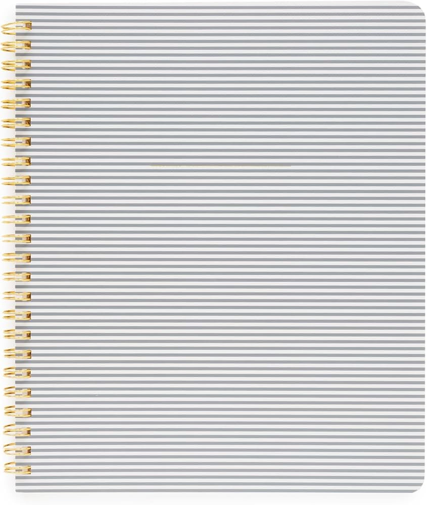 Sugar Paper Spiral Notebook, Dusty Blue Stripe, 50 Lined Pages, Spiral Bound Notebook, Single Sub... | Amazon (US)