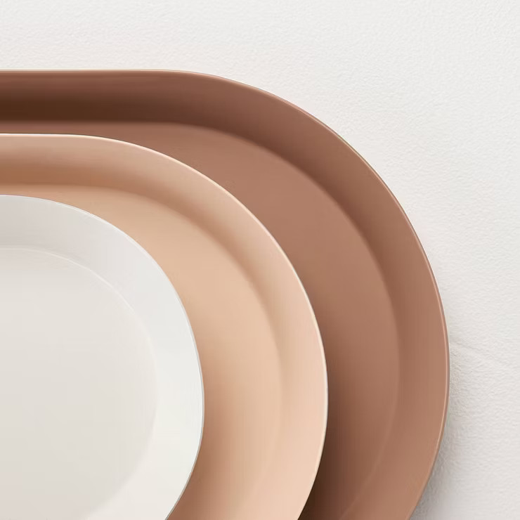 3pc Neutral Metal Oval Desk Tray Set - Hearth & Hand™ with Magnolia | Target