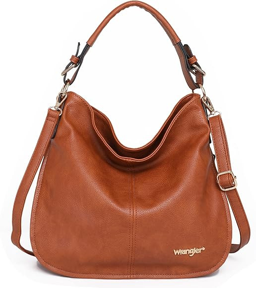 Wrangler Purses and Handbags for Women Hobo Bags Leather Crossbody Shoulder Bags Women Tote Bags | Amazon (US)