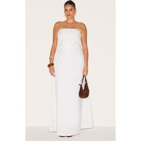 Plus White Maxi Bandeau Dress | PrettyLittleThing US