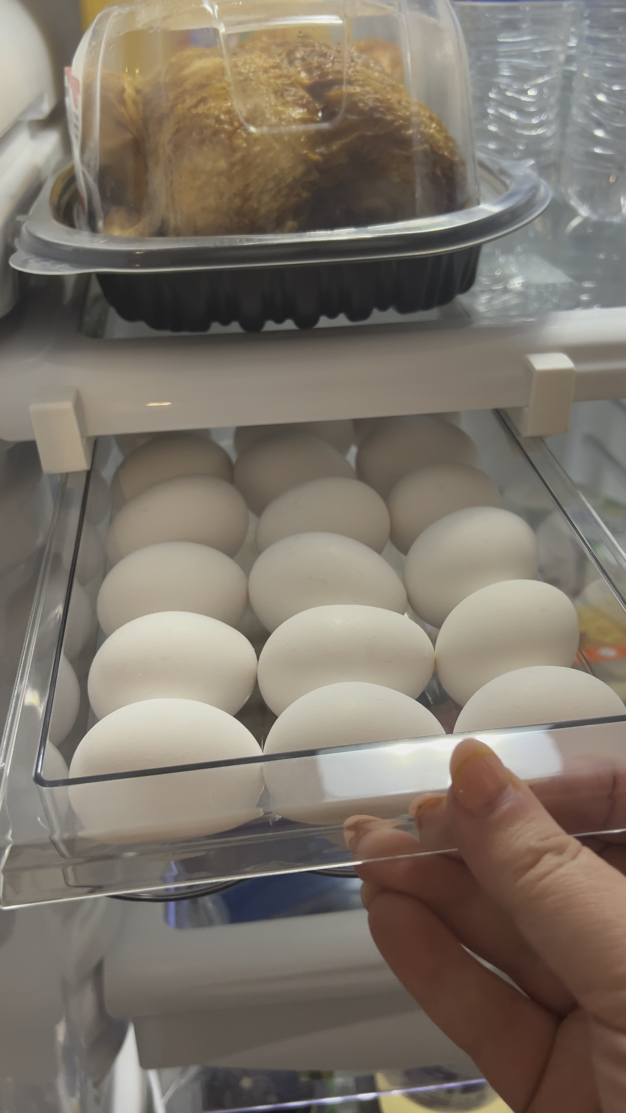 The handiest kitchen gadget I’ve found in a long time! Makes it super easy to consolidate what’s on your refrigerator shelves saving space and organization.  It’s pretty affordable - under $20!

#LTKfindsunder50 #LTKhome #LTKVideo