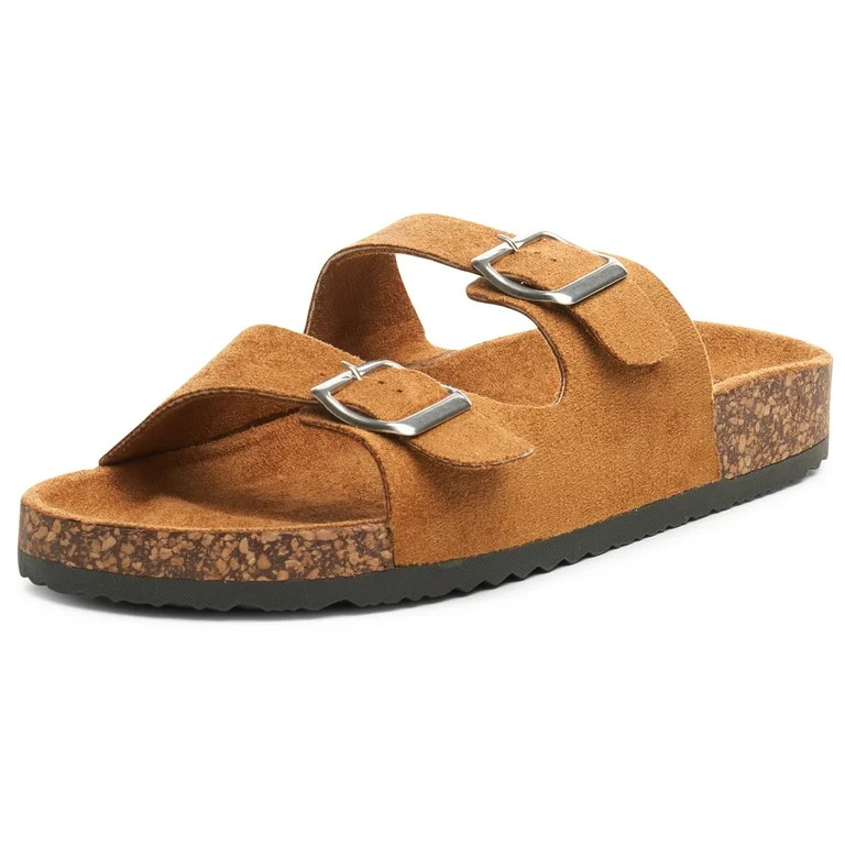 Alpine Swiss Womens Double Strap Slide Sandals EVA Sole Flat Comfort Shoes | Walmart (US)
