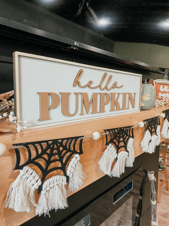 Hello Pumpkin Sign  Pumpkin Decor  Fall Decor  Fall Sign  - Etsy | Etsy (US)