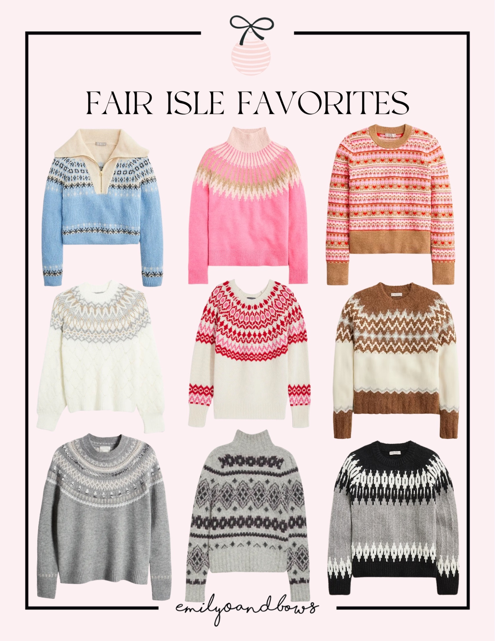 Fair Isle Half-zip Sweater In … Curated On LTK