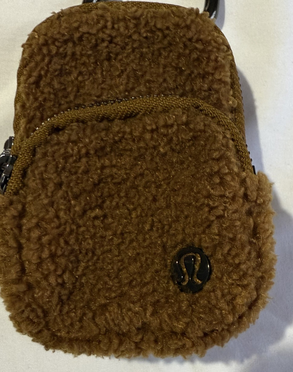 Lululemon Nano Clip-On Backpack Fleece Sherpa Carmel Brown | eBay US
