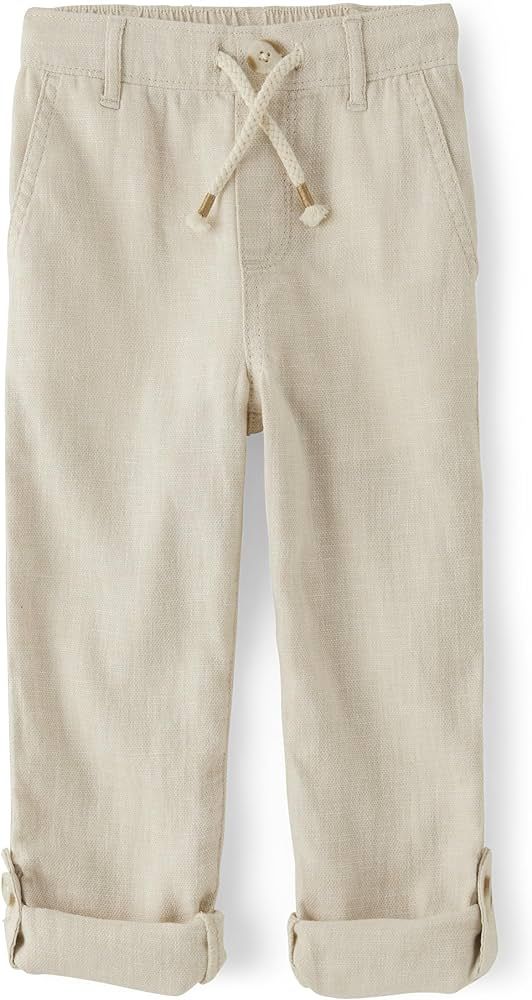 Gymboree Boys' and Toddler Drawstring Linen Pants | Amazon (US)