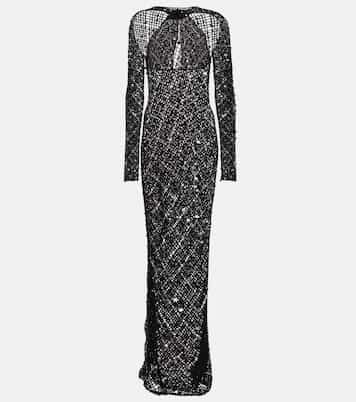 Sequin-embellished crochet maxi dress | Mytheresa (US/CA)