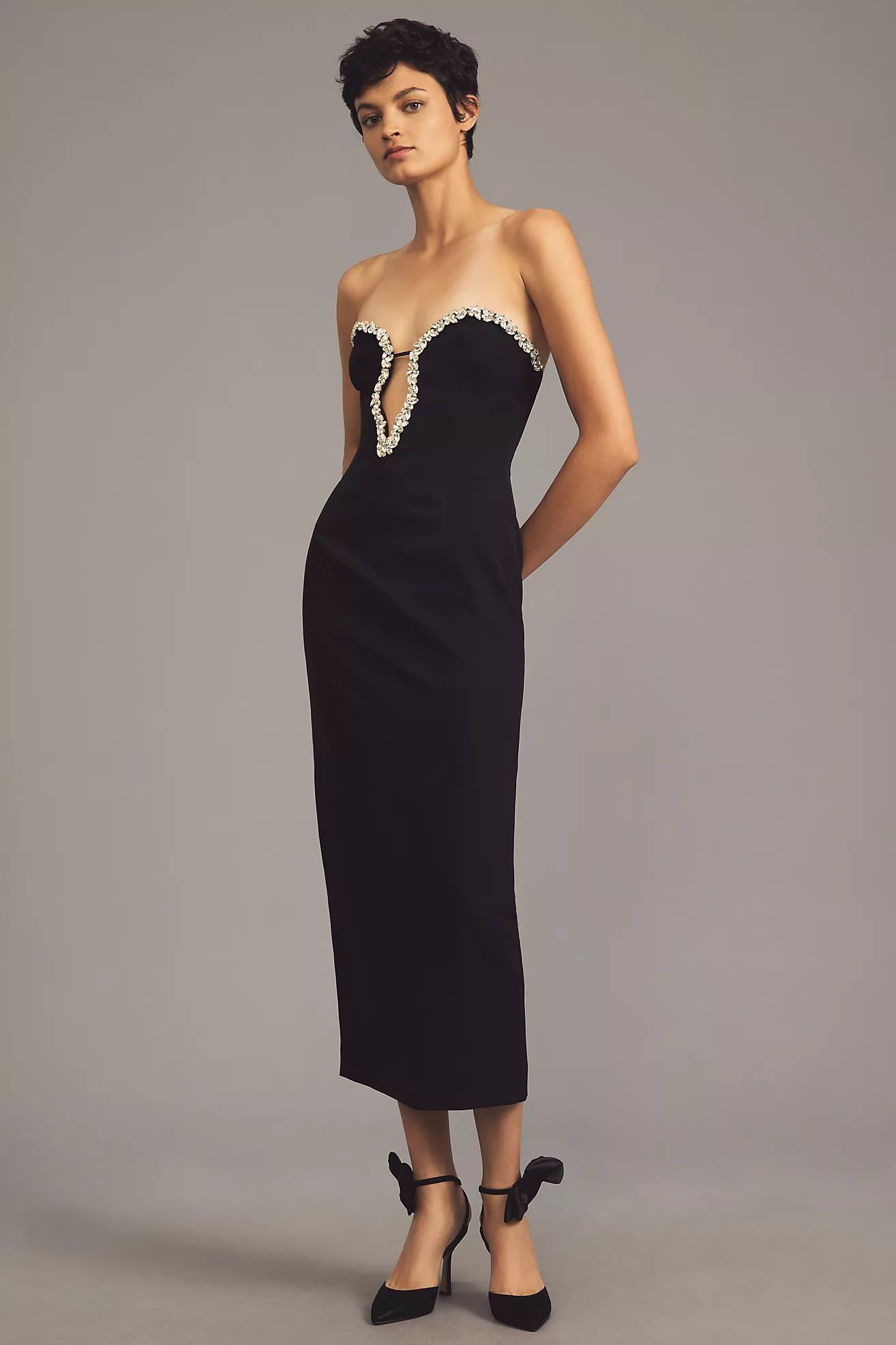 Bardot Eleni Diamante Midi Dress | Anthropologie (US)