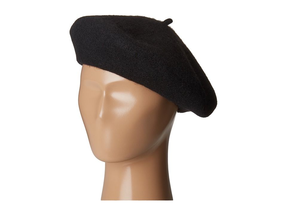 San Diego Hat Company - WFB2006 Wool Felt Beret (Black) Berets | Zappos
