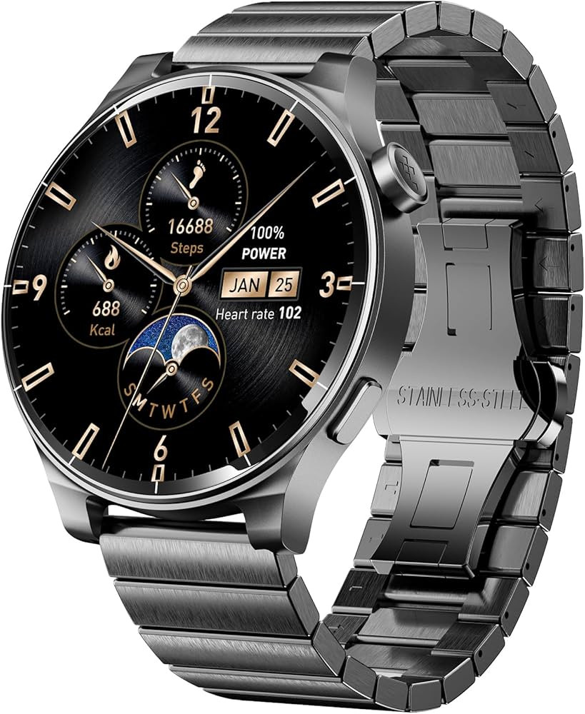 TOZO S5 Smart Watch with Titanium Gray Band | Amazon (CA)