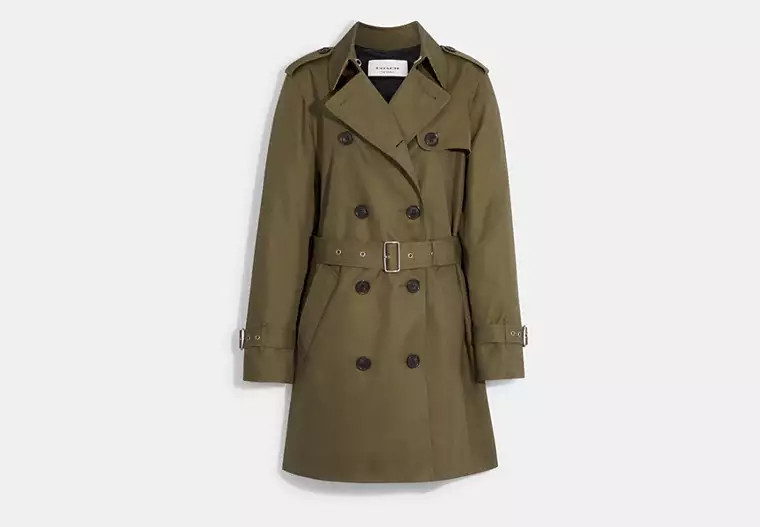 Solid Mid Trench Coat | Coach Outlet US
