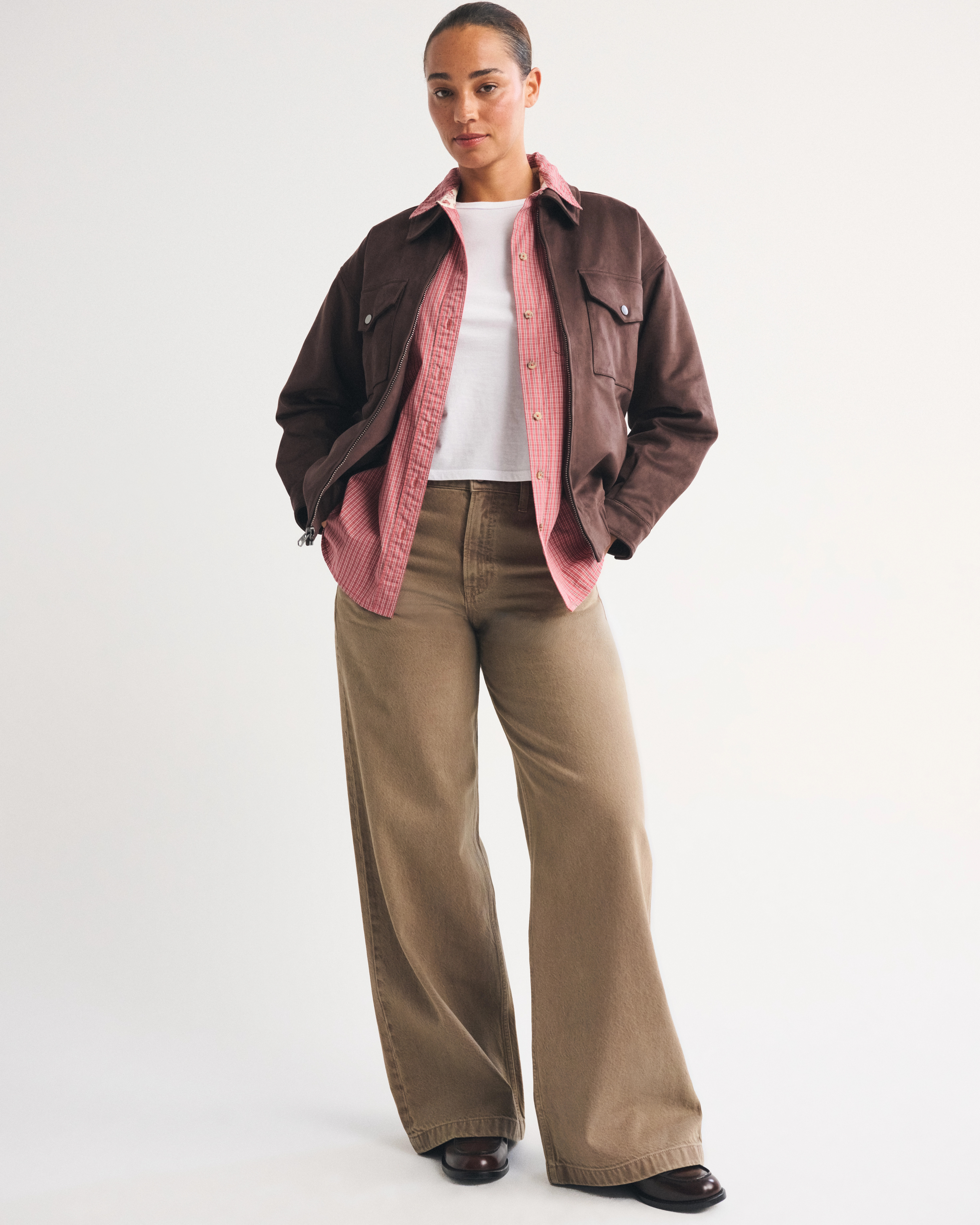 Curve Love High Rise Wide Leg Jean | Abercrombie & Fitch (US)