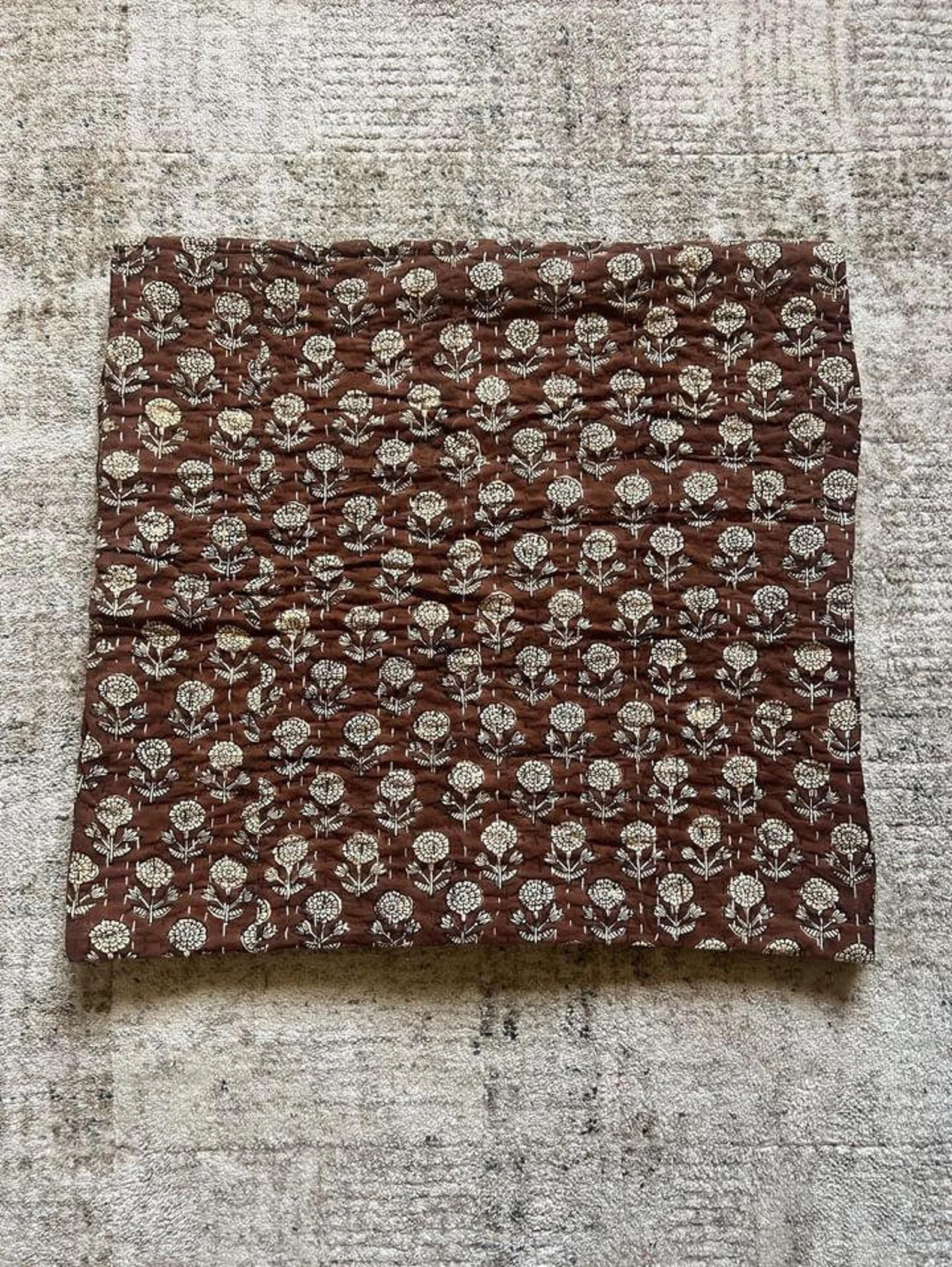 Floral Print Kantha Quilt 2 Standard Size Pillow Cover 20x26 Inches Free for All Size Quilt Twin ... | Etsy (US)