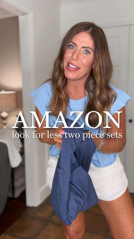 Amazon look for last two piece sets
Very similar to the spanks air essentials material , they come in eight colors, and they are true to size. The pants have a piping down the center of the leg. They are high-rise with pockets and a relaxed straight leg. The top has a pocket a small band around the waist and cap sleeves.
under $40



#LTKStyleTip #LTKFindsUnder50 #LTKOver40