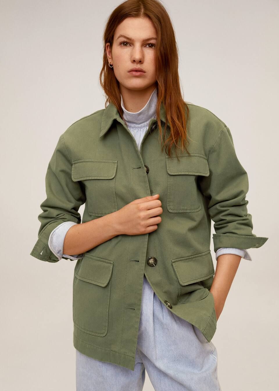 Multi-pocket cotton jacket | MANGO (US)