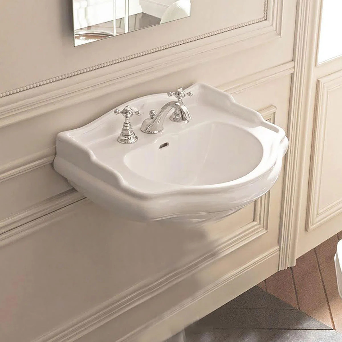 WS Bath Collections Retro 18.3'' Glossy White Ceramic Specialty Bathroom Sink with Overflow Retro... | Wayfair North America