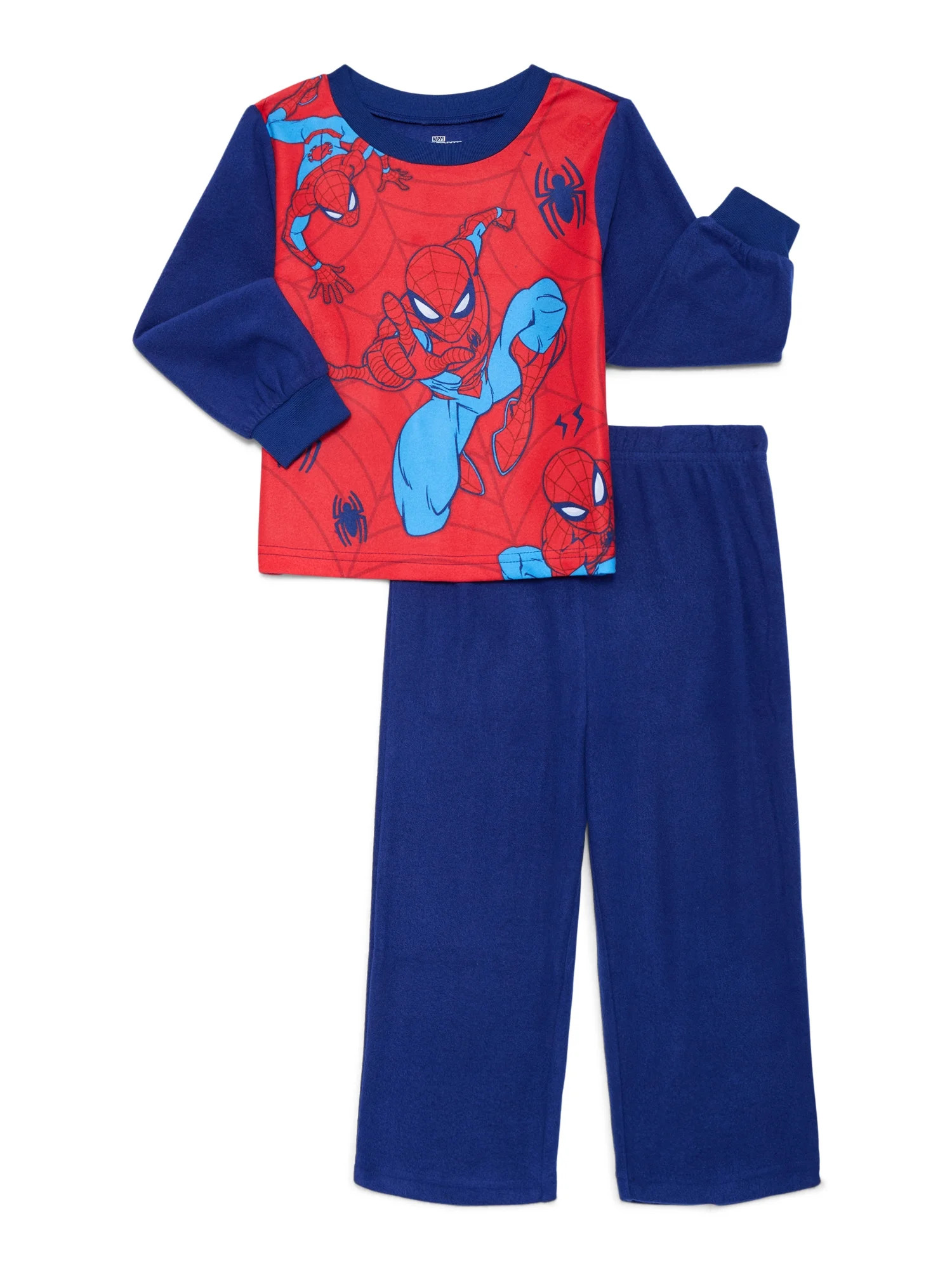 Spider-Man Toddler Boys Long Sleeve Top and Pants Pajama Set, 2-Piece, Sizes 12M-5T | Walmart (US)