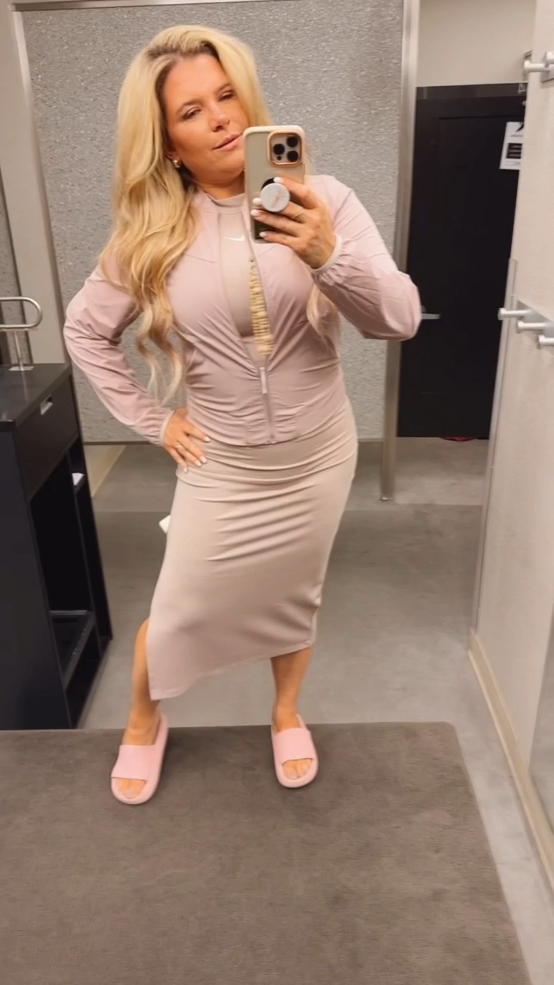 This fit dress is soooo good. Wearing a Small. True to Size!
Jacket - so lightweight and the fitting 👌🏻
Wearing a small
Flare Jeans - true to size 4/27
Sweater - Small
Beige boots - size up if you have wide calves like me 🙈
Flowy dress - small
Tan dress - XS 

#LTKxNSale #LTKFitness #LTKsalealert