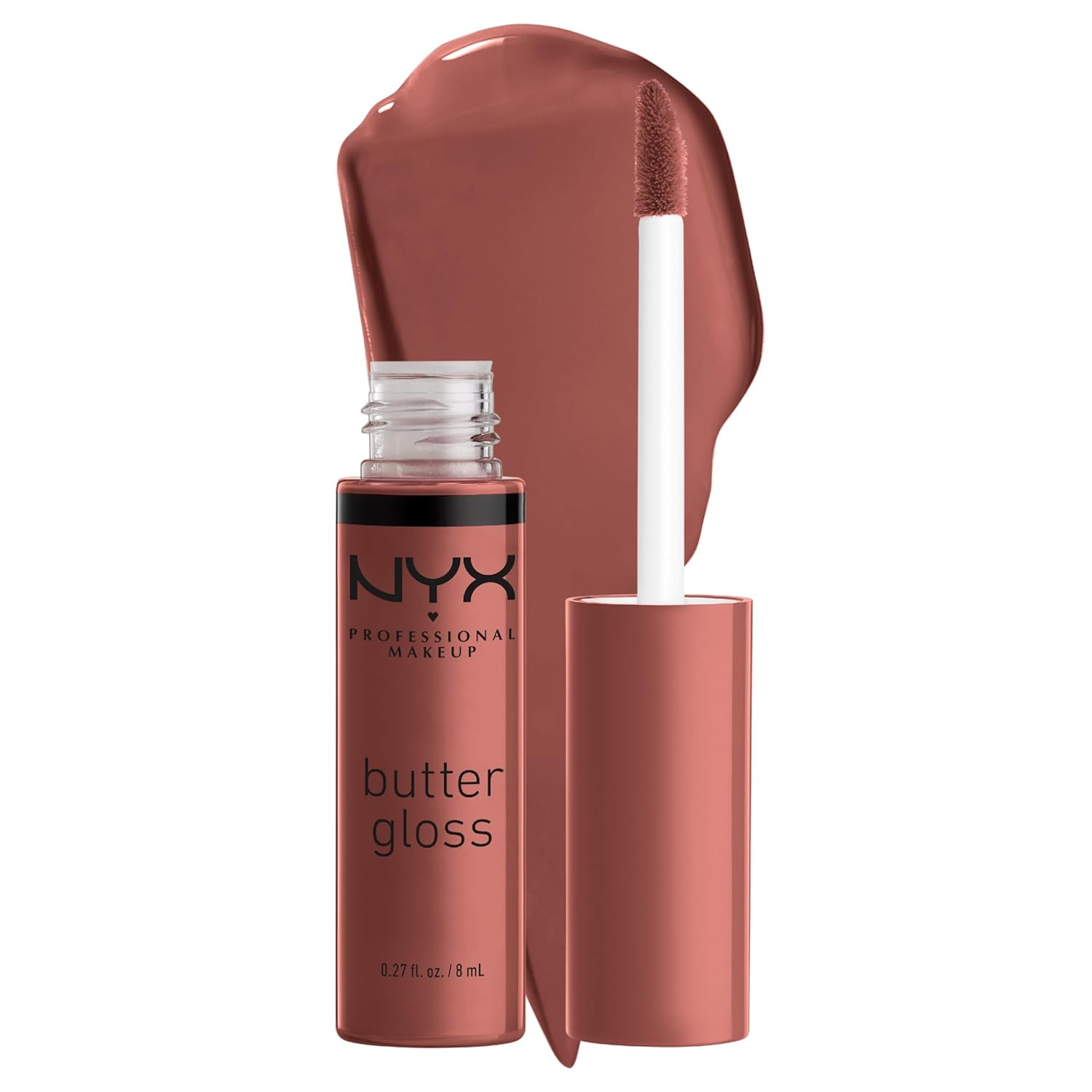 NYX PROFESSIONAL MAKEUP Butter Gloss, Non-Sticky Lip Gloss - Praline (Deep Nude) | Amazon (US)