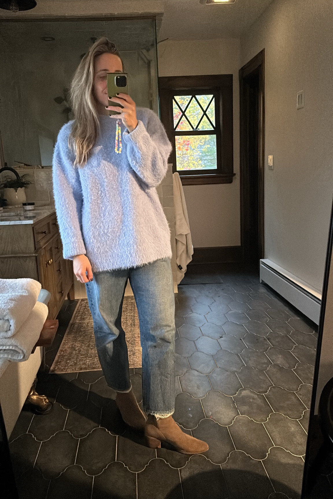 OOTD !
Marine Layer has 25% off site wide. No code needed. Coziest sweater  

#LTKHoliday #LTKOver40 #LTKSeasonal