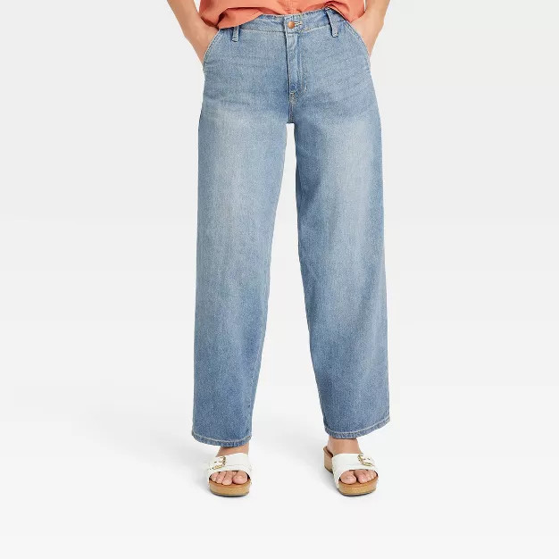 Women's High-Rise Straight Jeans - Universal Thread™ Medium Wash | Target