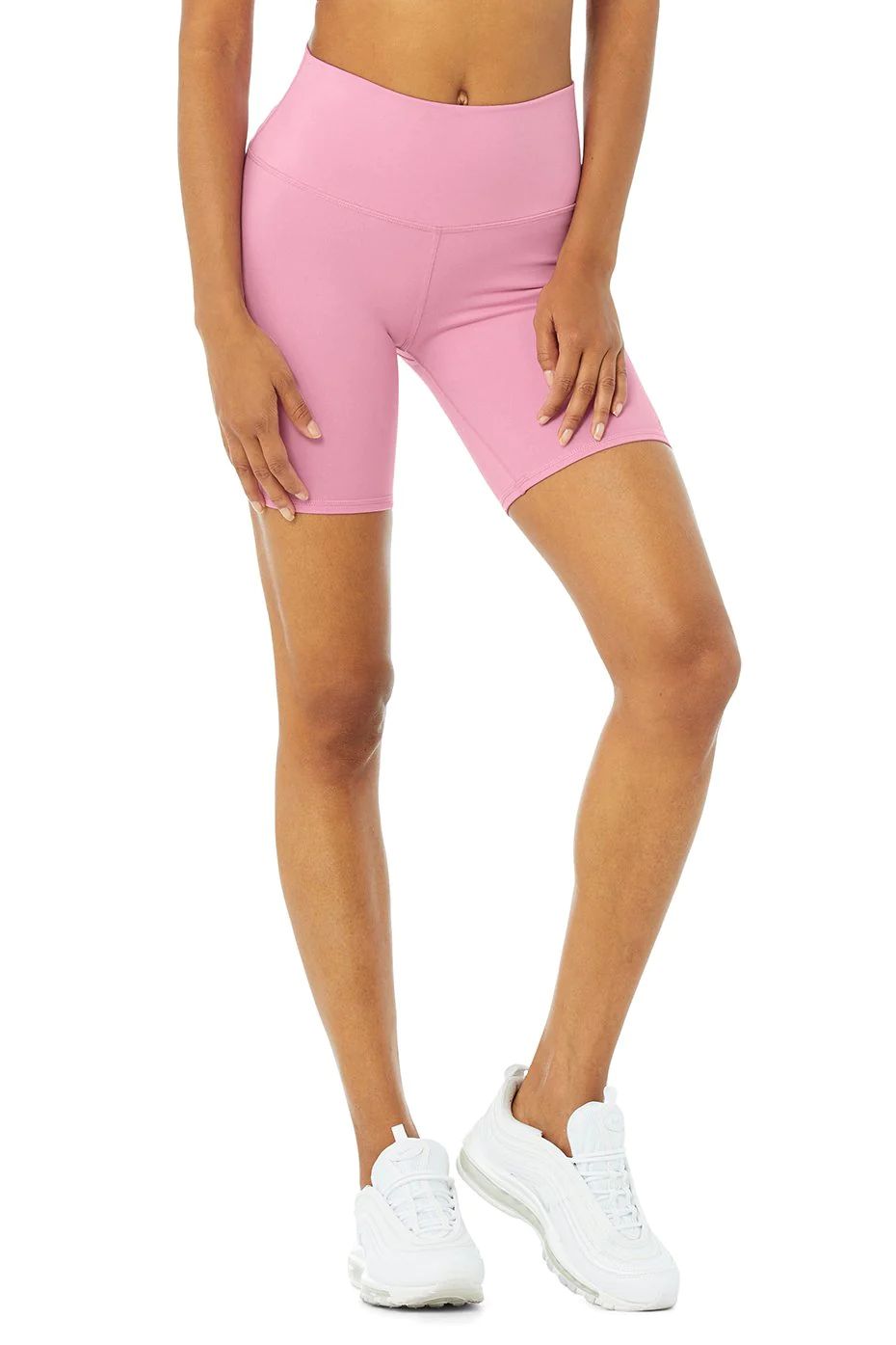 High-Waist Biker Short in Parisian Pink, Size: 2XS | Alo YogaÂ® | Alo Yoga