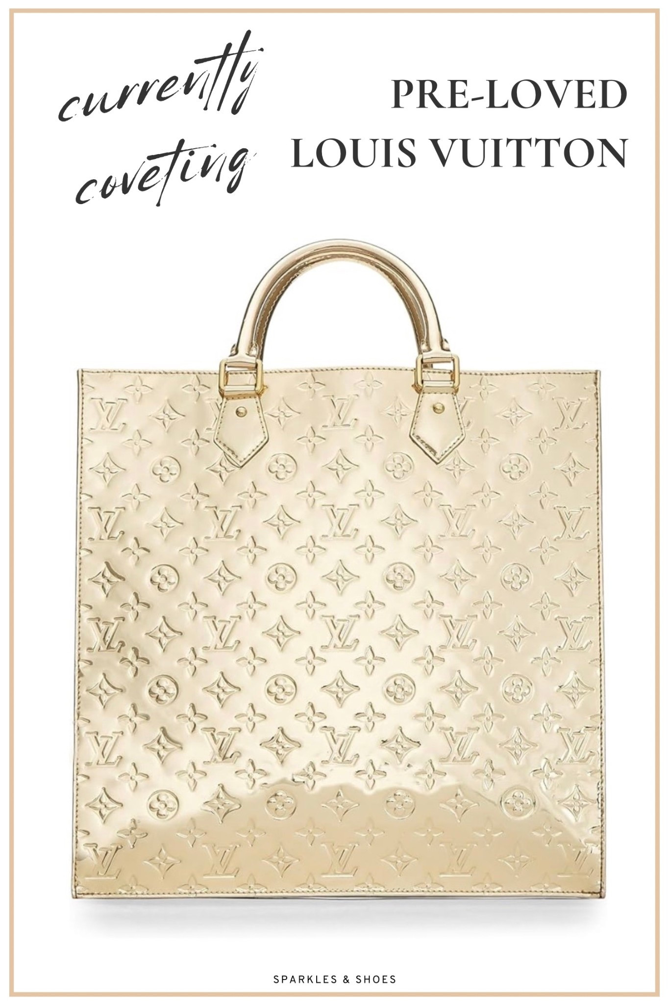 Louis Vuitton Pre-loved Gold Monogram Miroir Sac Plat, Gold