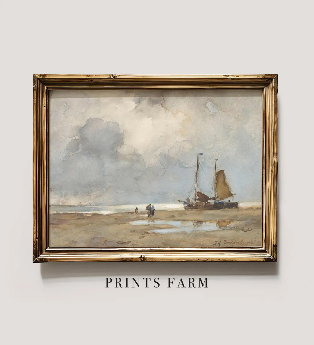 Seascape Painting, Watercolor Landscape, Beach House Decor / P13 | Etsy (US)