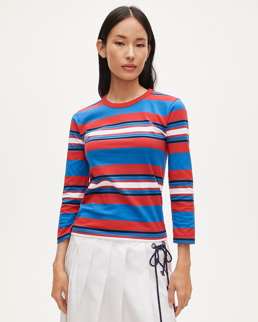 Boyfriend jersey ballet-sleeve top in stripe | J. Crew US