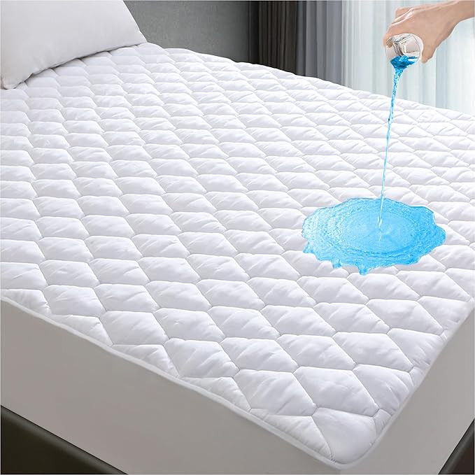 Lunsing King Mattress Protector, Soft Breathable Waterproof King Size Mattress Pad Cover, 6-18 in... | Amazon (US)