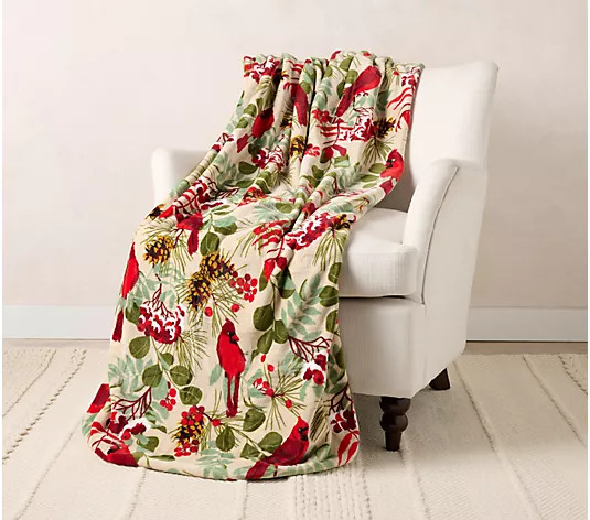 Kringle Express Oversized 60"x80" Holiday Printed Throw - QVC.com | QVC