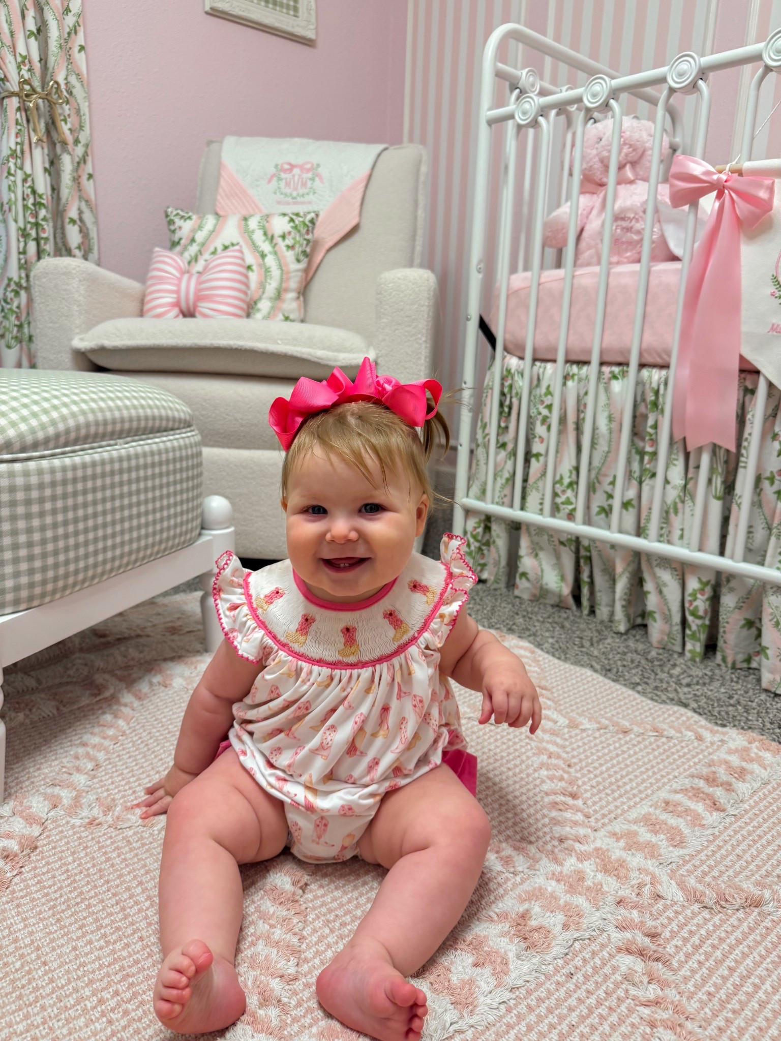 The cutest cowgirl bubble 🩷 Love these knit material bubbles for our girl, so comfy! Also available in a bloomer set. 

#LTKBaby #LTKKids #LTKFamily