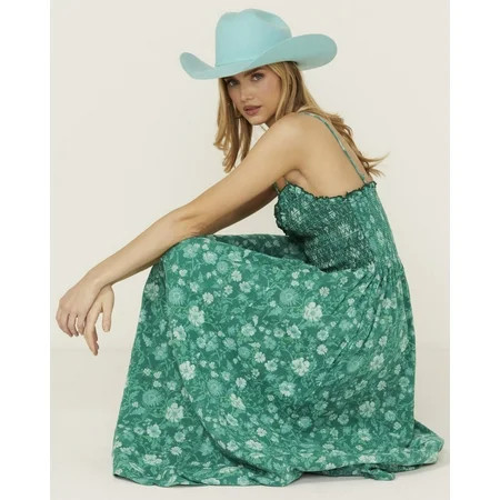 Free People Women s Sweet Nothings Floral Print Midi Dress Green US | Walmart (US)