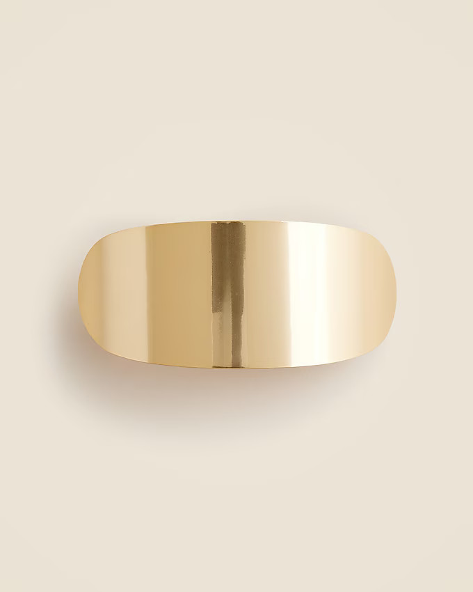Oval metallic hair clip | J. Crew US