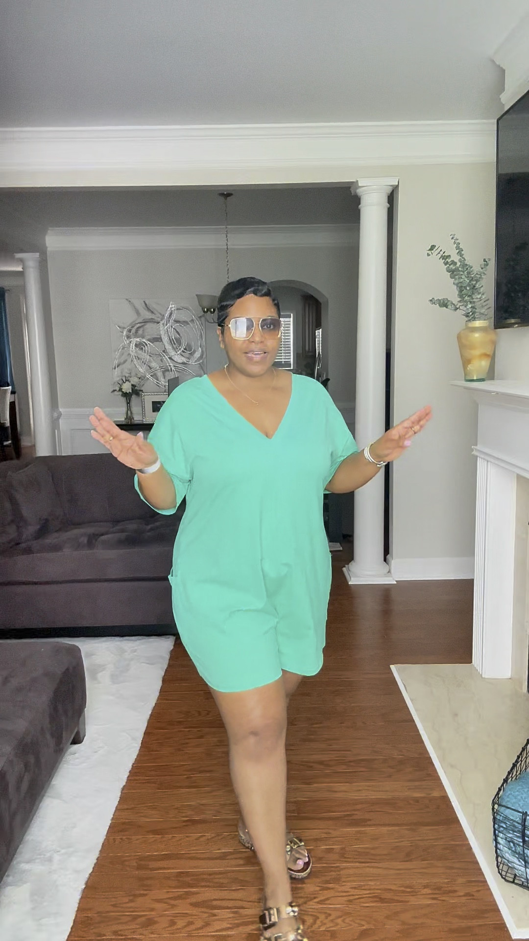 The Romper of the summer! 👏🏽👏🏽 It’s sooo good! It’s oversize and can be worn as a V-neck or round neck and off the shoulder! 👏🏽👏🏽#summerromper #romper #summeroutfits #casualoutfits #fashionover40

#LTKStyleTip #LTKSeasonal #LTKOver40
