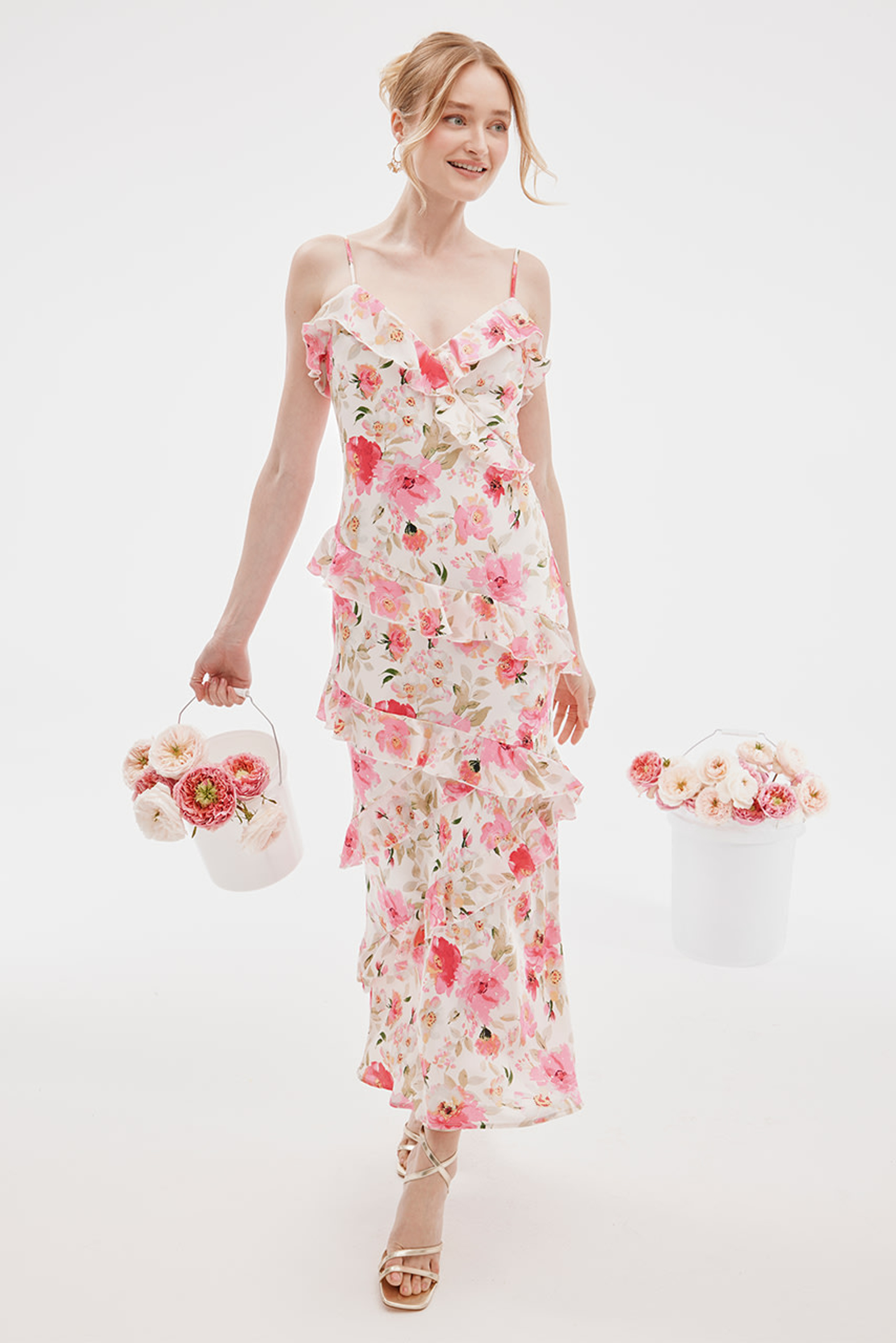 Nora Ruffle Maxi Dress | Francesca's