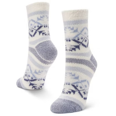 Sof Sole Women's Fireside Cozy Crew Socks - Medium - Snowflake Blue | Target