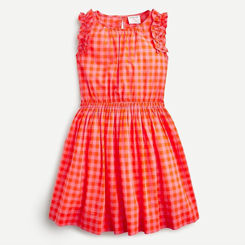 Girls' ruffle-trim dress | J.Crew US