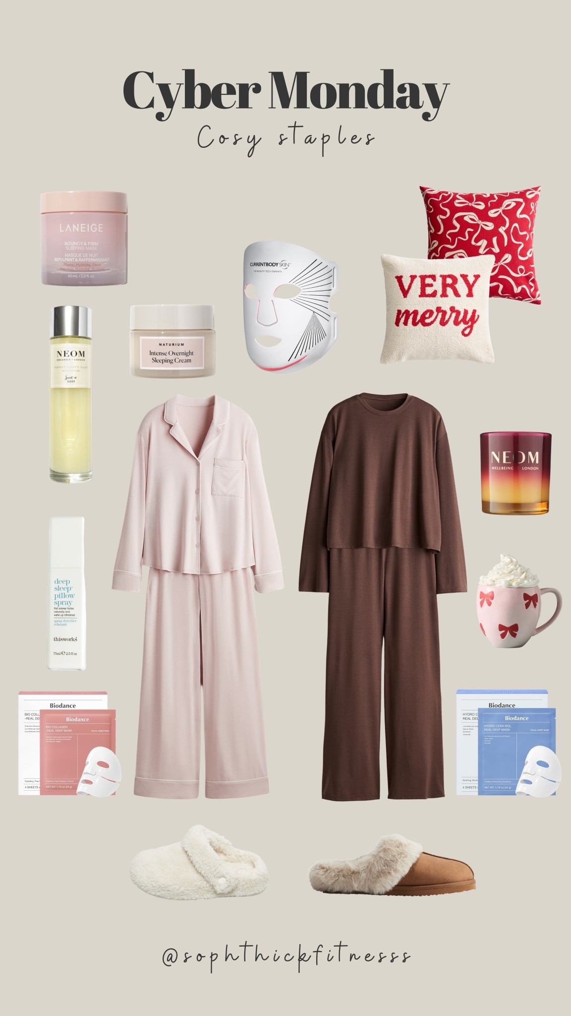Cyber Monday: Cosy staples☁️
Code “SLAIT” gets you 20% off the VIRAL LED FACE MASK from Current Body 💰‼️

Pyjamas, Neom, LED Mask, Laneige, Mug, Festive Pillows

#LTKwinter #LTKCyberWeek #LTKfestive