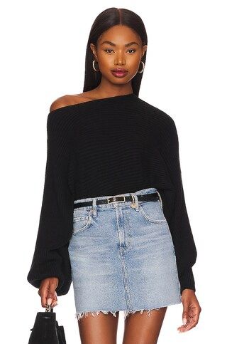 Lovers and Friends Olivia Off Shoulder Sweater in Black from Revolve.com | Revolve Clothing (Global)