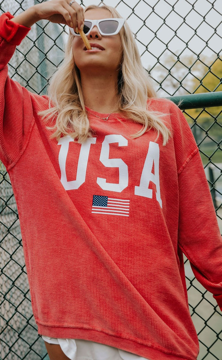 charlie southern: usa corded sweatshirt | RIFFRAFF
