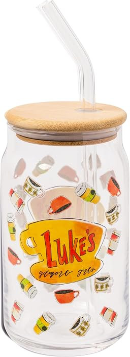 Silver Buffalo Gilmore Girls Luke's Diner, Glass Tumbler, 16oz | Amazon (US)