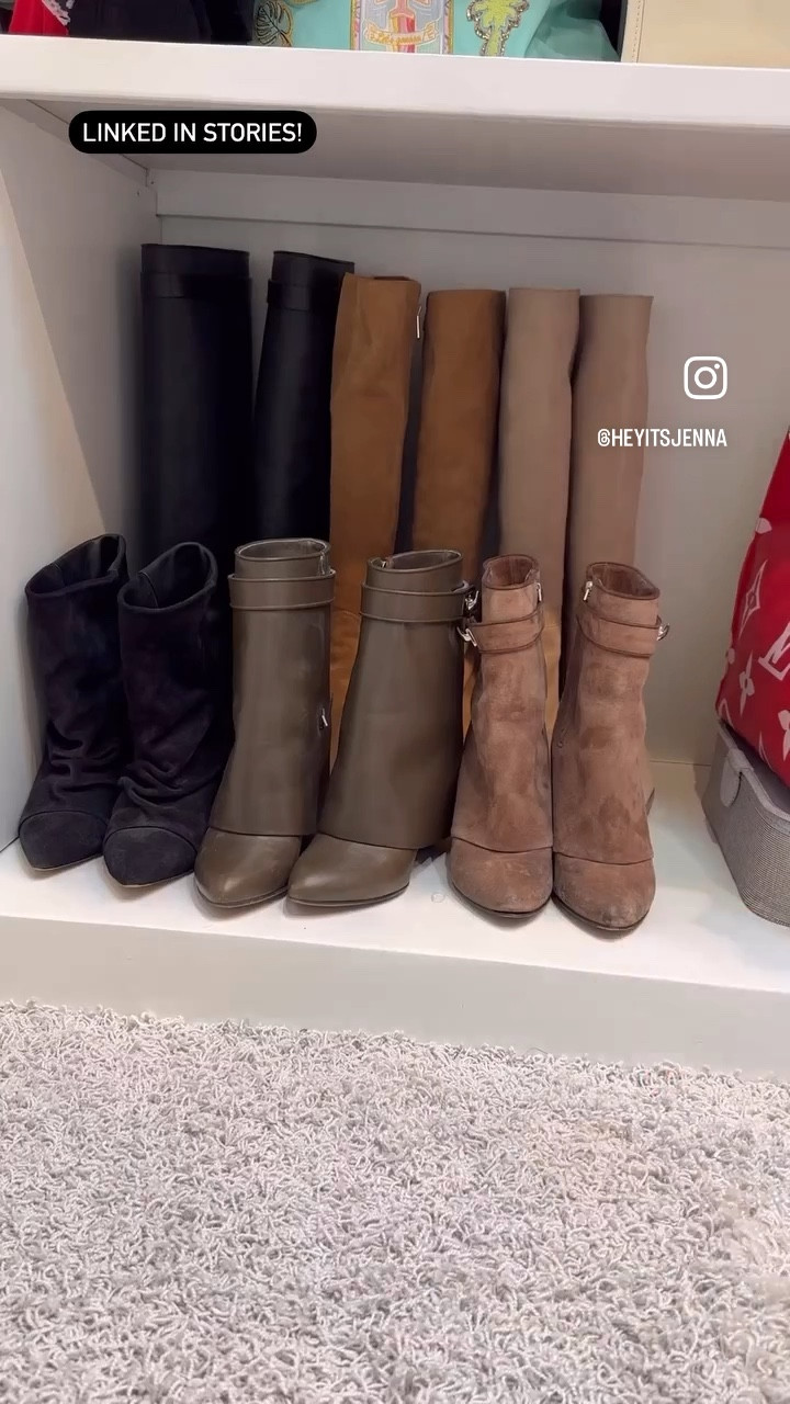 Boot storage hack Amazon home finds cleaning the house for winter and getting organized 
Boot stands for the closet 