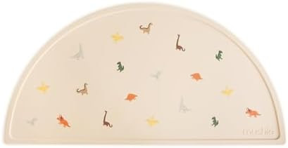 mushie Silicone Placemat for Kids | BPA-Free Non-Slip Design (Dinosaurs) | Amazon (US)