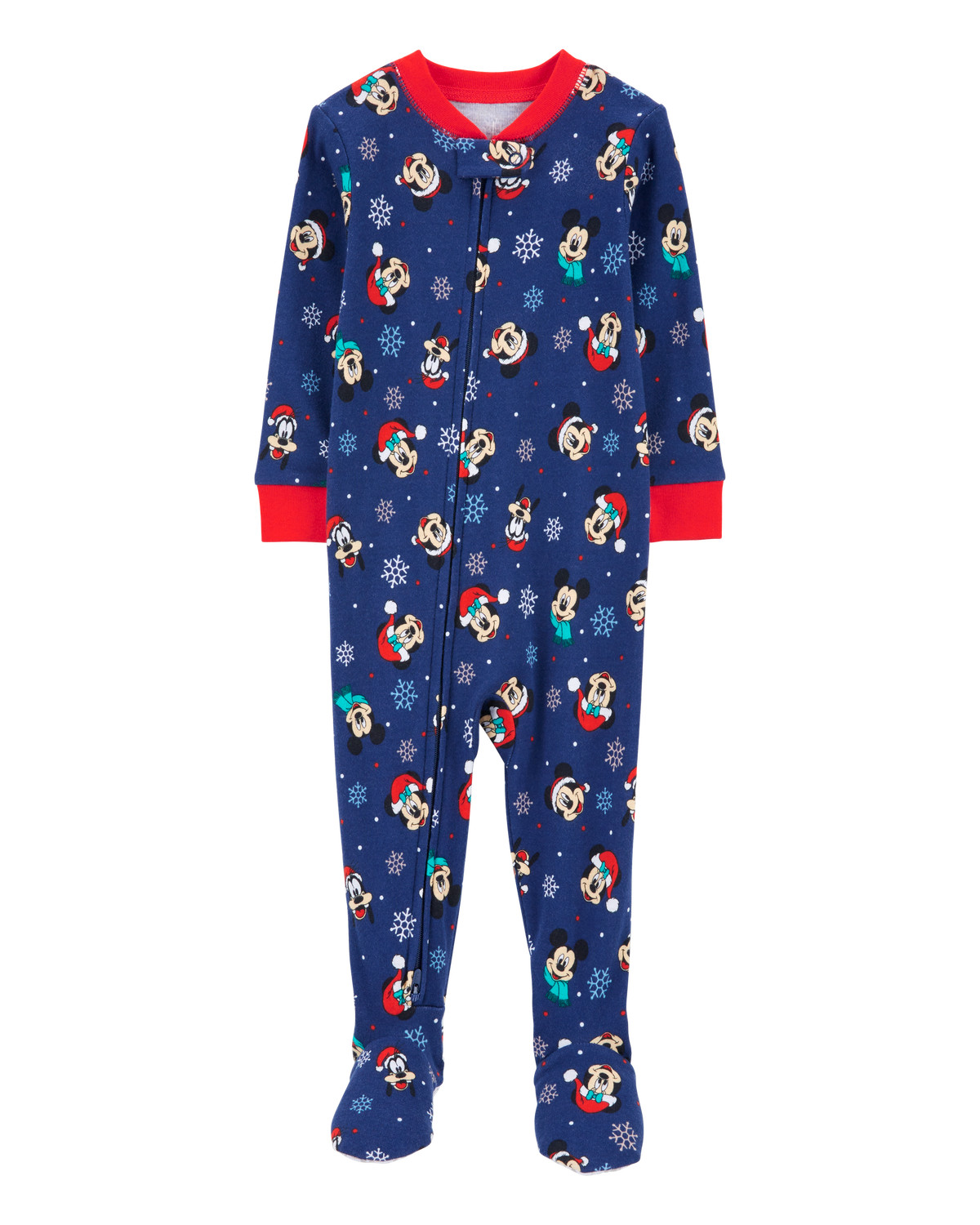 Baby 1-Piece Christmas Mickey 100%  Cotton Footie Pajamas | Carter's Inc