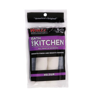 WHIZZ Bath and Kitchen 2-Pack 4-in x 1/4-in Nap Mini Woven Velour Paint Roller Cover | Lowe's