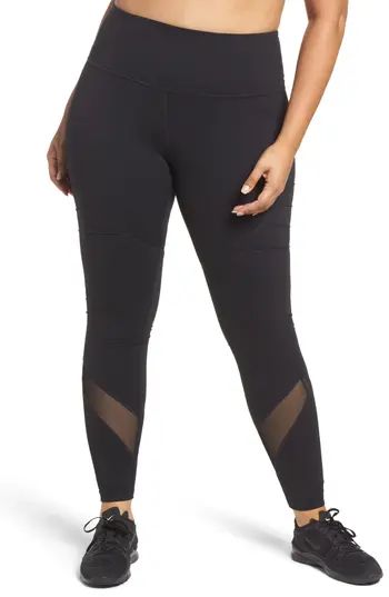 Plus Size Women's Zella Infinity High Waist Leggings, Size 1X - Black | Nordstrom