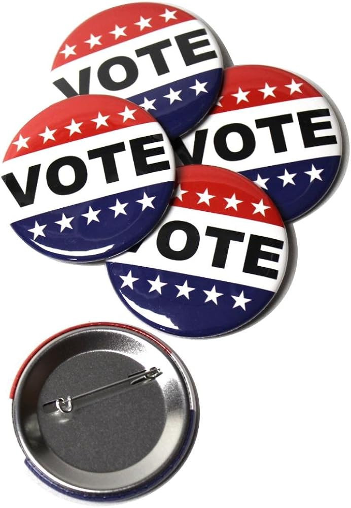 Vote Pinback Buttons - 2.25 Inch Round - 5 Pack | Amazon (US)
