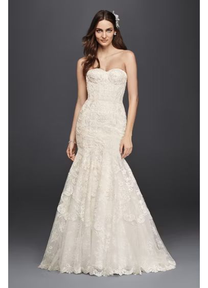Corset Bodice Mermaid Lace Wedding Dress | David's Bridal | Davids Bridal